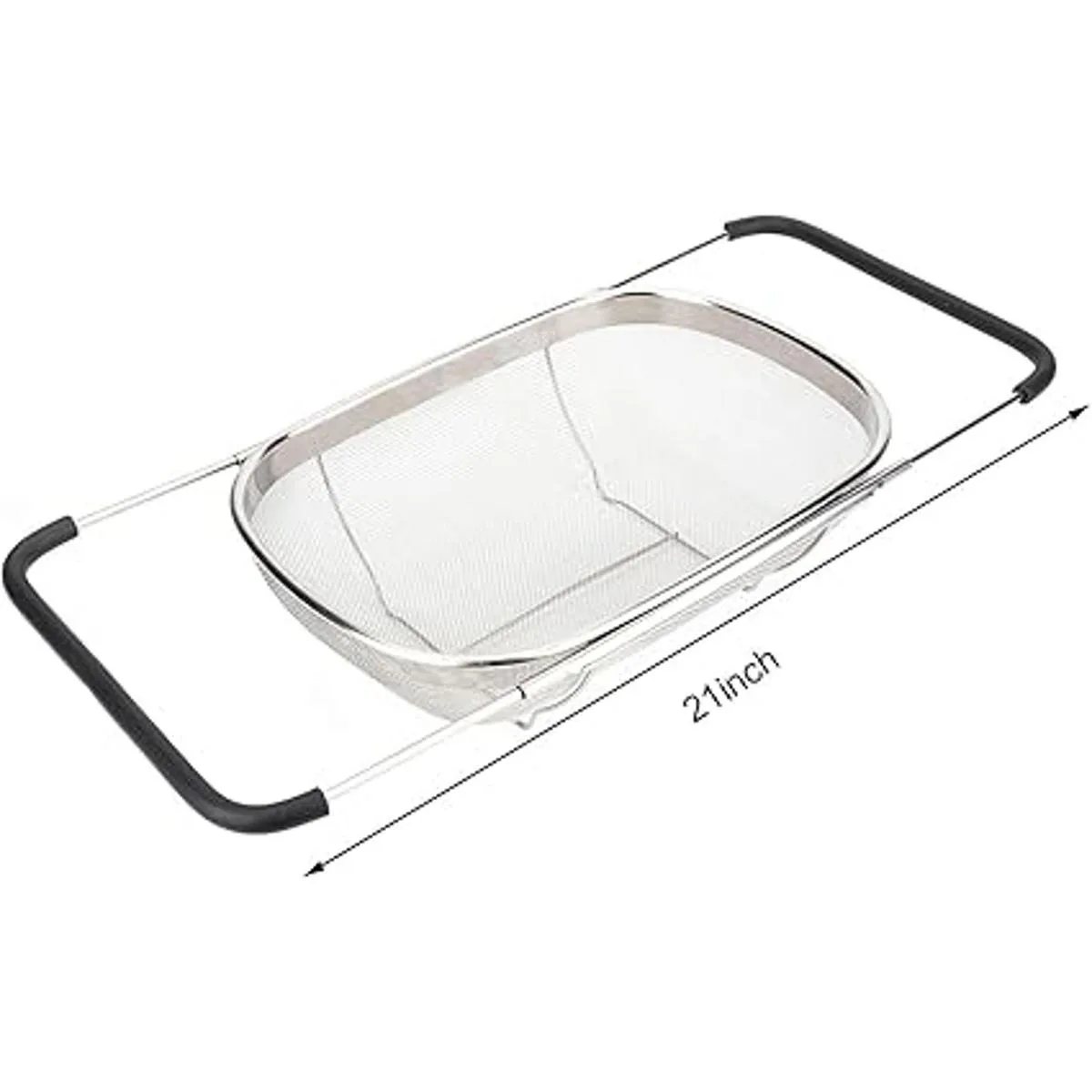 Suwimut Paquete de 2 coladores ovalados sobre el fregadero_2