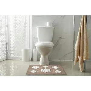 Alfombra cuadrada de copos de nieve de búfalo absorbente_4