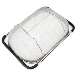 Suwimut Paquete de 2 coladores ovalados sobre el fregadero_4