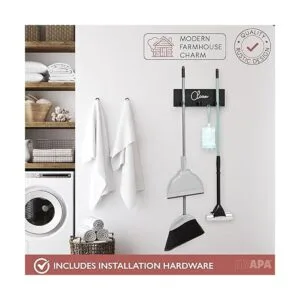 Ilyapa Soporte de pared para escobas almacenamiento de_5