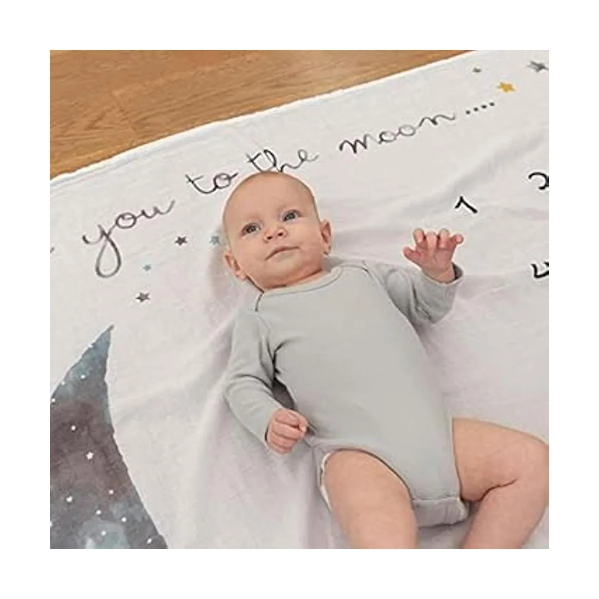 Manta mensual de bebé orgánico para niño o niña manta de_6