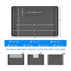Under Sink Mats for Kitchen Waterproof Cut to Fit Under_4