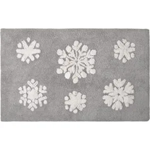 Alfombra cuadrada de copos de nieve de búfalo absorbente_1