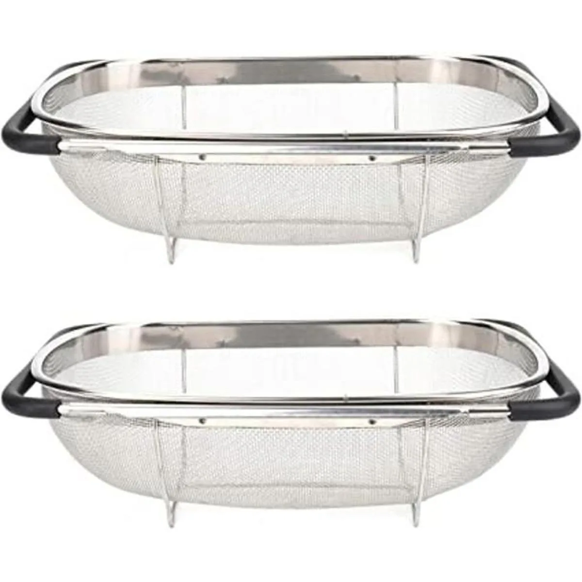 Suwimut Paquete de 2 coladores ovalados sobre el fregadero_1