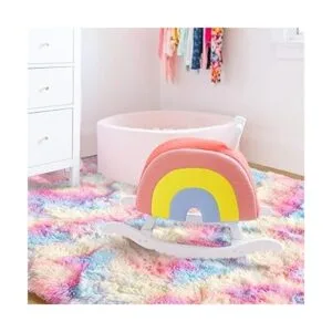 Ompaa Alfombra suave y esponjosa de arcoíris para niños_5