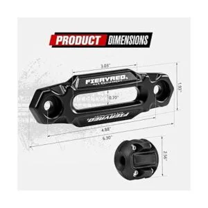 FIERYRED Winch Hawse Fairlead Kit de tapón de goma de_2