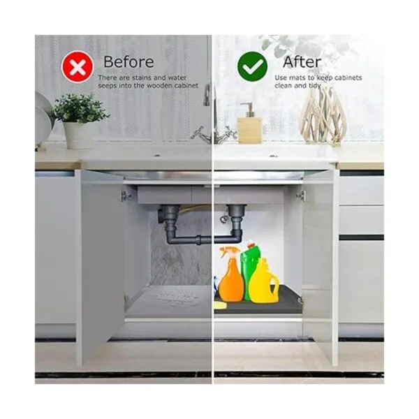 Under Sink Mats for Kitchen Waterproof Cut to Fit Under_3