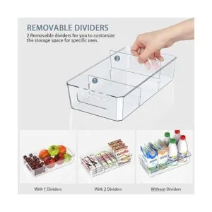 Clear Plastic Food Storage Organizer Bins8 Pack Pantry_6