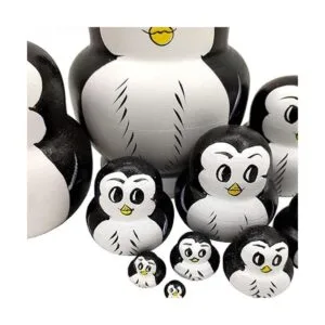 Moonmo 10 juguetes de anidación de madera con patrón de_6