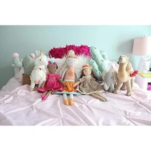 MON AMI Peluche de camello con manta tribal beige con_4