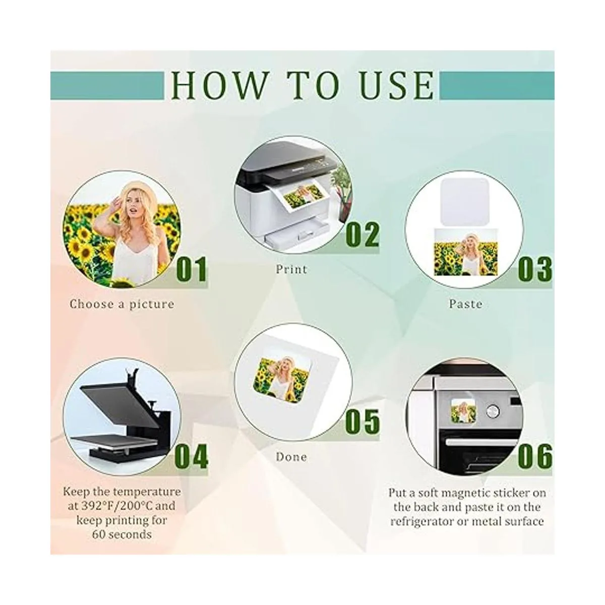 Flutesan 3 imanes cuadrados de sublimación en blanco de 3_3