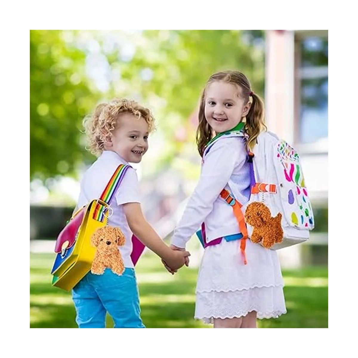 12 piezas de mini cachorros de peluche con llaveros_4