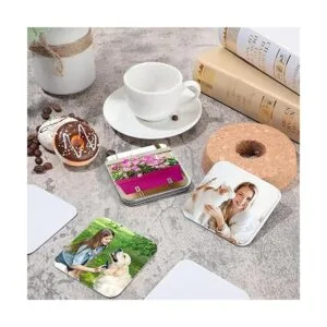 Flutesan 3 imanes cuadrados de sublimación en blanco de 3_6