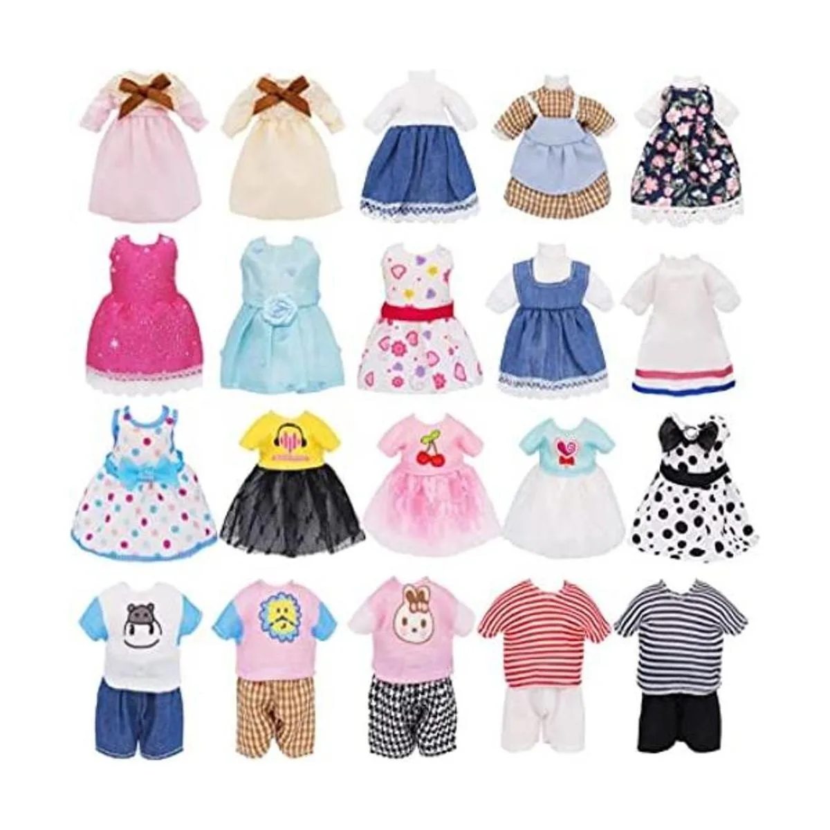 Lembani 20 juegos de ropa de muñeca Chelsea de 6 pulgadas_1