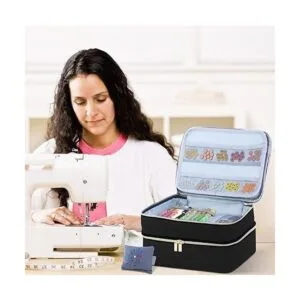 Sewing Supplies Organizer Bag DoubleLayer Sewing Box_5