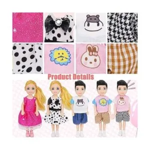 Lembani 20 juegos de ropa de muñeca Chelsea de 6 pulgadas_6