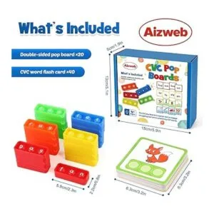 Aizweb CVC Juego de palabras mini tablero de juguetes_7