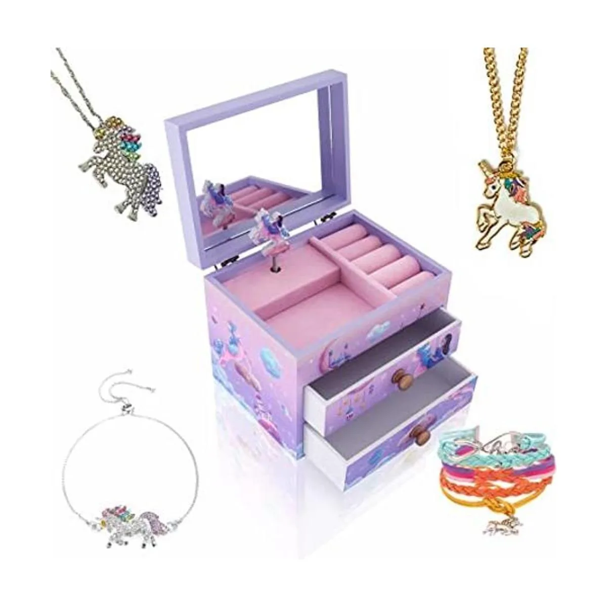 Agitation Joyero musical de madera de unicornioprincesa_1