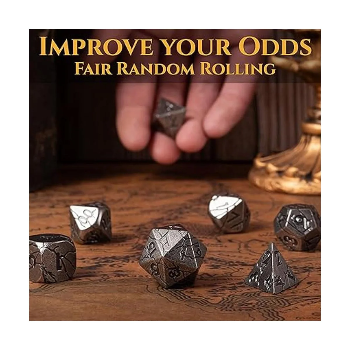 Dados de metal DND dados de metal de hierro agrietado_2