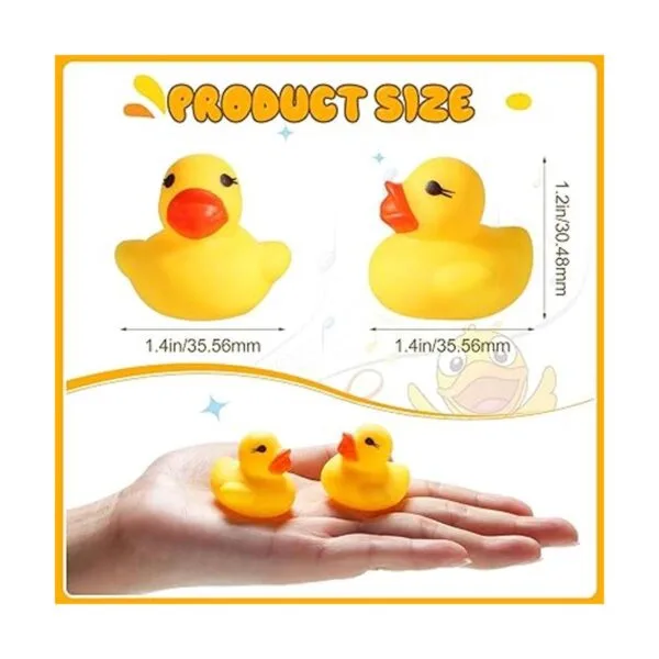 200 piezas de mini patos de goma a granel amarillo pequeño_2