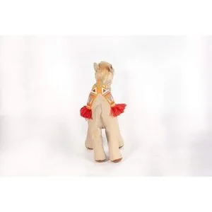 MON AMI Peluche de camello con manta tribal beige con_2