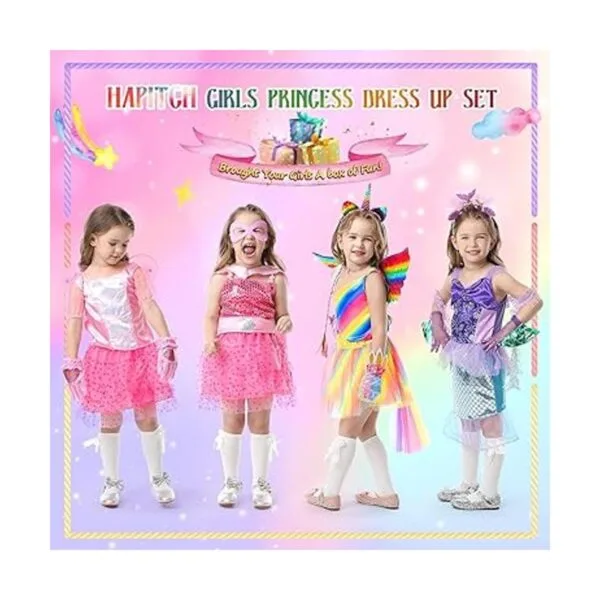 HAPITCH Juego de disfraz de princesa para niñas de 3 a 6_3