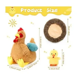 Pollo de gallina de peluche de 9.84 pulgadas con vientre_2
