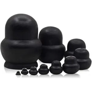 Moonmo 10 juguetes de anidación de madera con patrón de_3