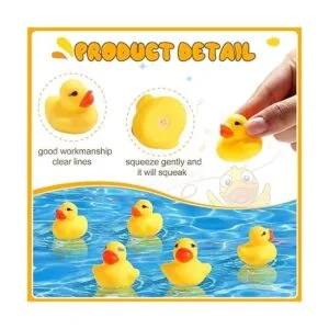200 piezas de mini patos de goma a granel amarillo pequeño_3