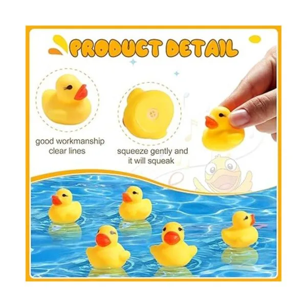 200 piezas de mini patos de goma a granel amarillo pequeño_3