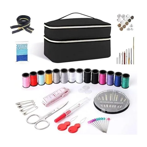 Sewing Supplies Organizer Bag DoubleLayer Sewing Box_2
