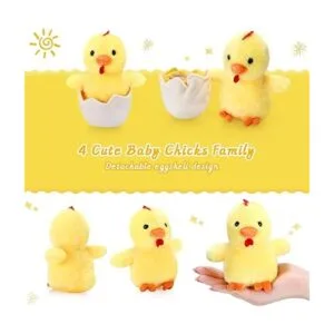 Pollo de gallina de peluche de 9.84 pulgadas con vientre_3