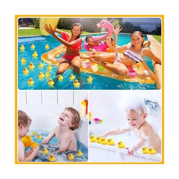 200 piezas de mini patos de goma a granel amarillo pequeño_5