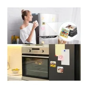 Flutesan 3 imanes cuadrados de sublimación en blanco de 3_5