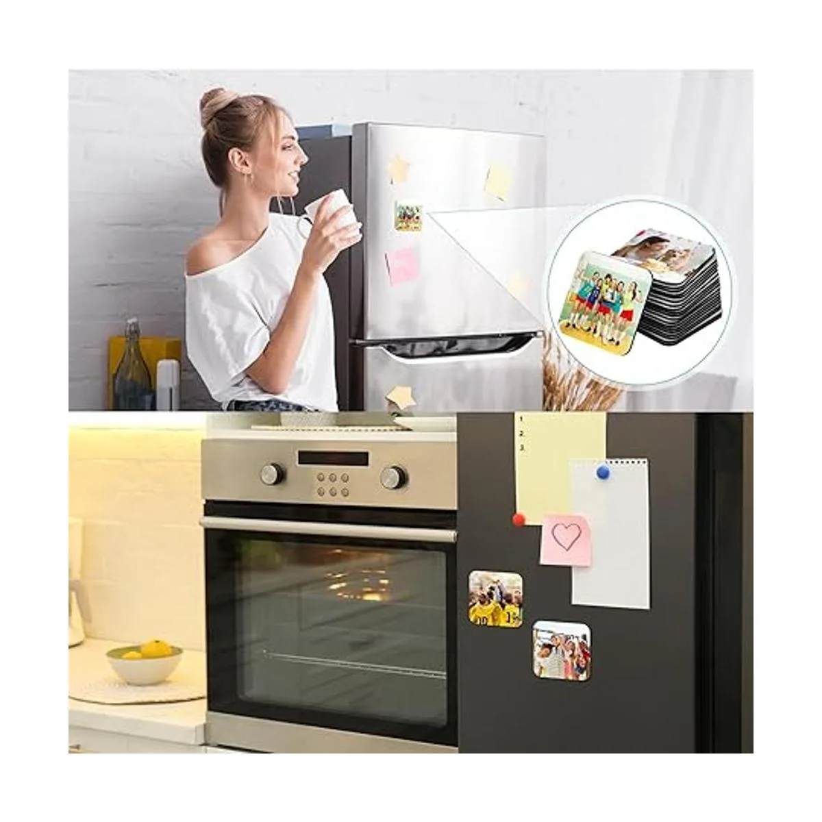 Flutesan 3 imanes cuadrados de sublimación en blanco de 3_5