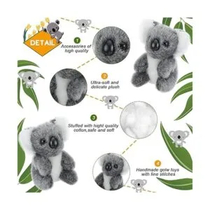 6 piezas de oso Koala de peluche de animal de peluche_3