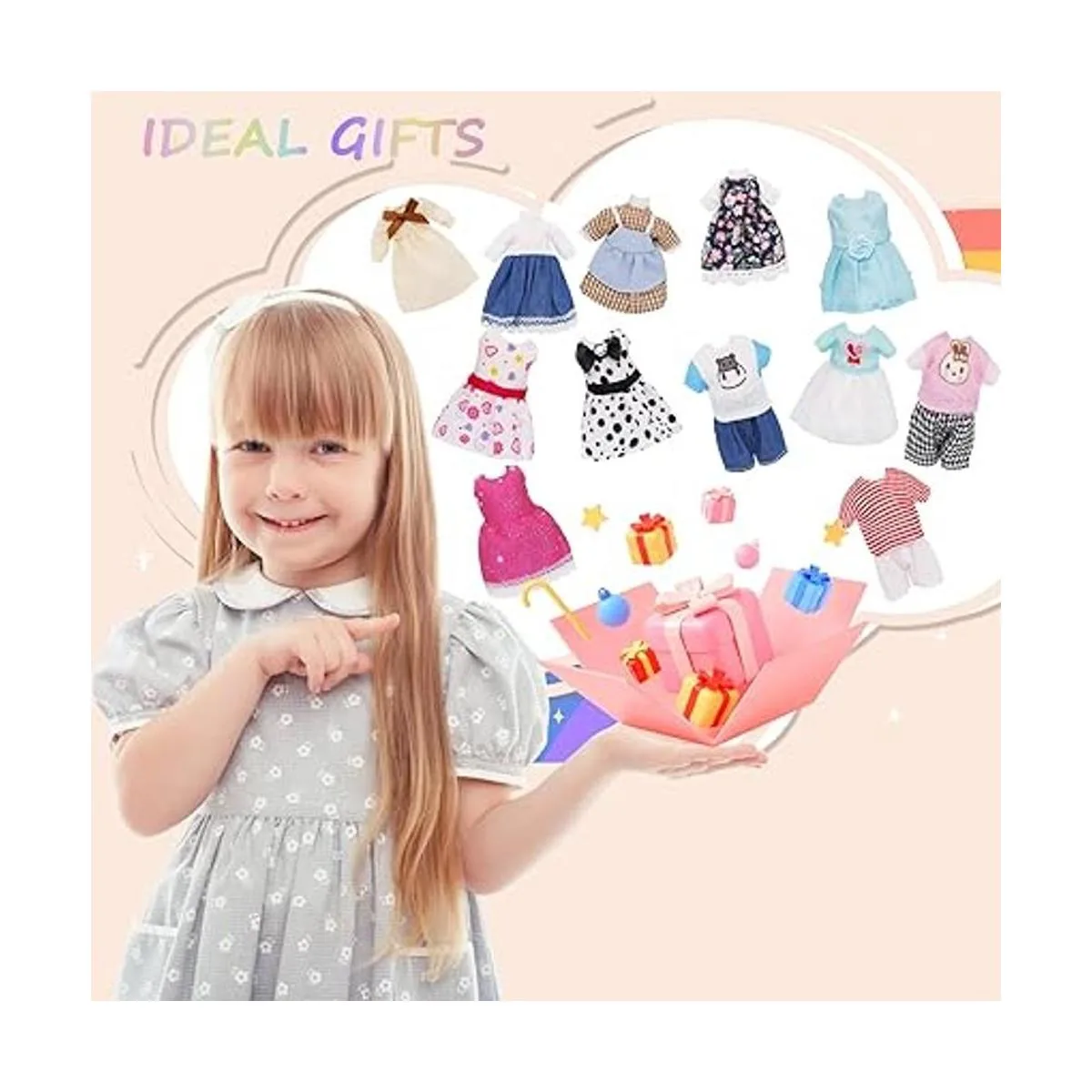 Lembani 20 juegos de ropa de muñeca Chelsea de 6 pulgadas_7