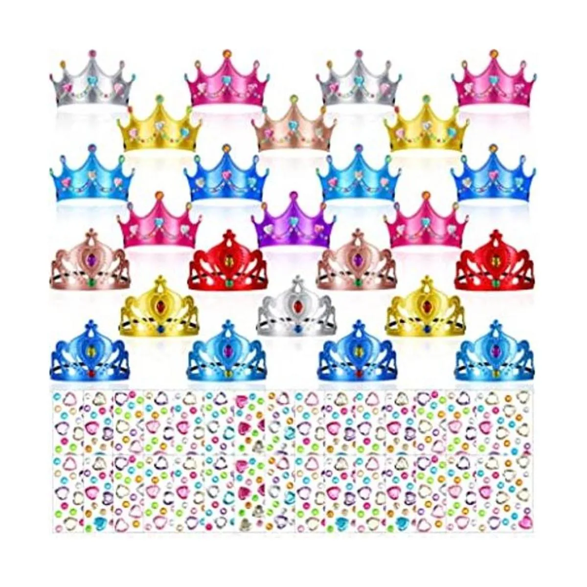 Juego de 66 tiaras de espuma de princesa coronas de_1