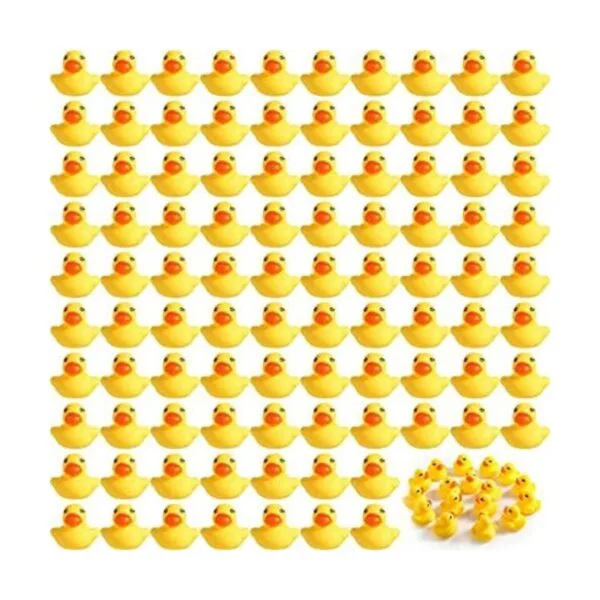 200 piezas de mini patos de goma a granel amarillo pequeño_1