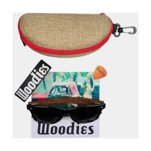 WOODIES Wayfarer gafas de sol de madera con lentes_5
