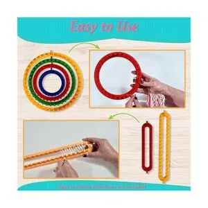 Olikraft Kit de herramientas de telar de tejer juego de_7