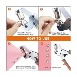 ZONGLAN Kit de herramientas con ojales alicates y ojales_4