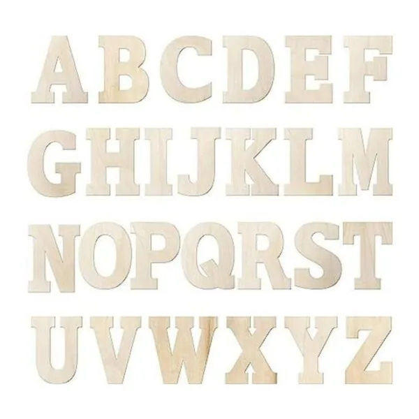 Letras de madera de 6 pulgadas 88 piezas manualidades_1