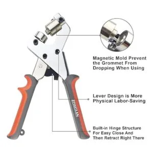 ZONGLAN Kit de herramientas con ojales alicates y ojales_2