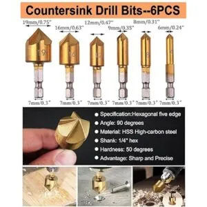 SHITIME Paquete de 34 herramientas de perforación de_5