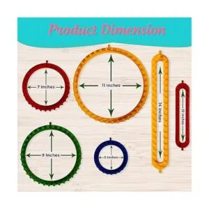 Olikraft Kit de herramientas de telar de tejer juego de_2