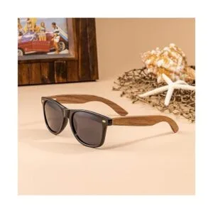 WOODIES Wayfarer gafas de sol de madera con lentes_2