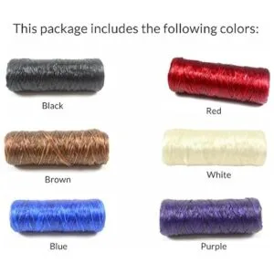 Kulay Bobbin Hilo de polietileno plano encerado con hilo_2