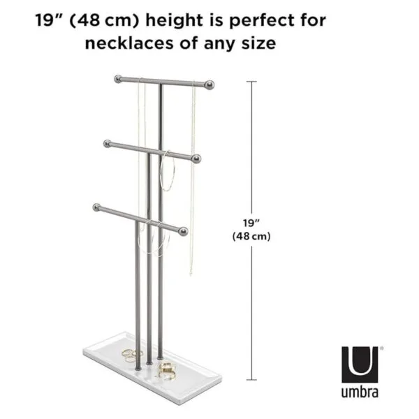 Umbra Trigem Organizador de joyería de mesa con niveles_5