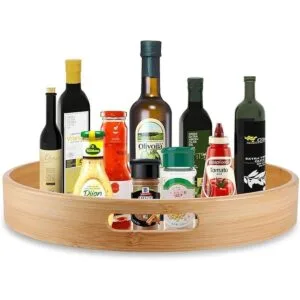Lazy Susan Organizador de bambú Lazy Susan de 14 pulgadas_1
